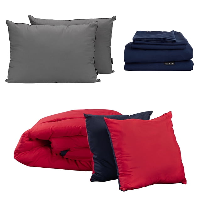 Set de Edredón Doble Vista Matrimonial DICASA Couzy + Sábanas Softy + Almohada 2-Pack
