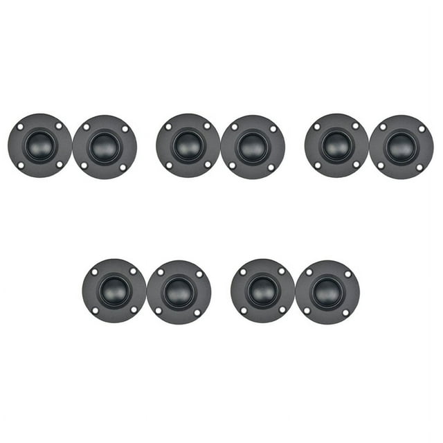 10Pcs 6Ω 30W Black Silk Film Soft Dome Tweeter Speaker Unit