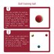 thumbnail image 3 of Sonducket 50 UNIDS Pelotas de Golf Balanceo Elástico Interior Práctica Entrenamiento Pelota de Golf Rayas Color Brillante Ejercicio Juguetes Golf Rojo, 3 of 6