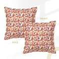 thumbnail image 3 of Bingfone Decorative Pillow Covers 18"x18" Corgi Head with Floal Couch Pillow Cases Modern Farmhouse Covers for Couch Sofa Bed, 3 of 9