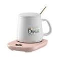 thumbnail image 1 of Youkk Chauffe-Tasse Électrique pour Thé Café sous-Verre Chauffant Réglable Professionnel Rose, 1 of 6