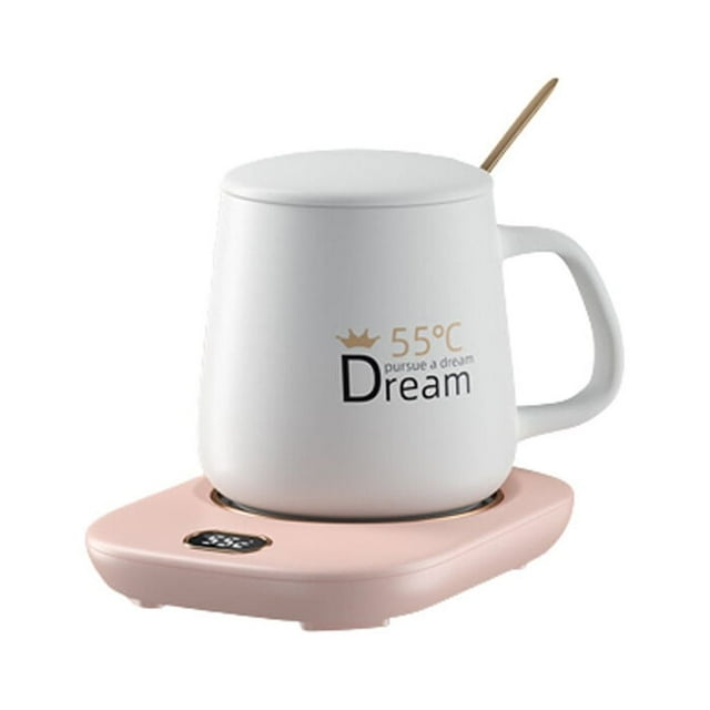 Youkk Chauffe-Tasse Électrique pour Thé Café sous-Verre Chauffant Réglable Professionnel Rose