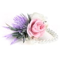 thumbnail image 1 of Pulsera de Ramillete de Perlas Artificiales Sailing Rosa para Damas de Honor y Novias, 1 of 10