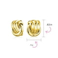 thumbnail image 4 of Bling Jewelry Womens Rope Cable Love Knot Clip-On Earrings Non-Pierced GoldPlated, 4 of 5