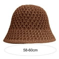 thumbnail image 6 of opvise Summer Outdoor Hat Woven Foldable All Match Soft Breathable Daily Wear Polyester Big Brim Sunscreen Hat Wine Red, 6 of 8