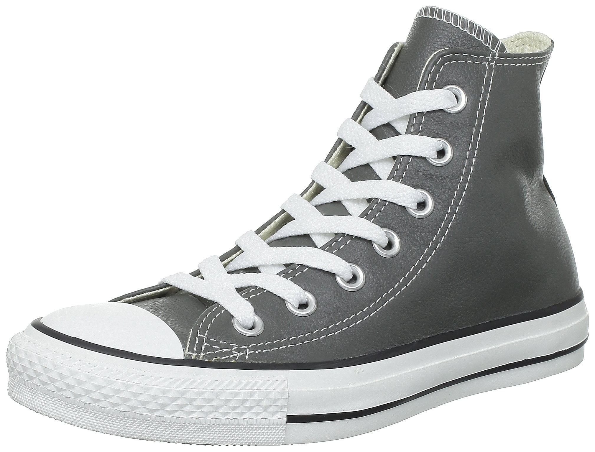 charcoal leather converse