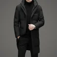 thumbnail image 3 of Chaqueta de invierno de plumón para hombre, gorro extraíble de pato con relleno de plumón, ropa de diseñador, chaqueta acolchada para hombre, abrigo largo informal para hombre, invierno, 3 of 5