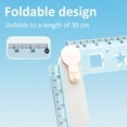 thumbnail image 6 of Foldable Plastic Ruler 30cm/12 Inch, Straight Ruler with Geometric Templates, Portable Student Ruler for Classroom, Foldable Measuring Tool for Math Drawing, Office Drafting & Craft Projects, 6 of 9