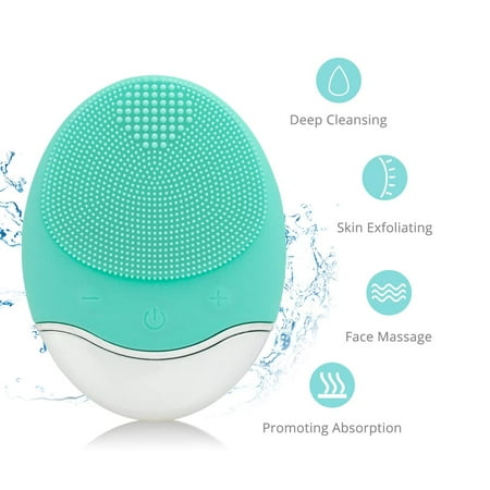 

Soft silicone acoustic cleaning brush (green)