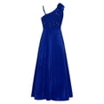 thumbnail image 4 of Hansber Girls Formal Dress One Shoulder Bow Sequin Slit Hem Birthday Party Dress Prom Pageant Ball Gowns Royal Blue 16, 4 of 7