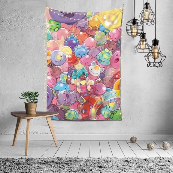 Tapestry Wall Hanging Curtain, Slime Rancher Art Poster Home Decor for Bedroom Living Room Party tapestry 60x40in