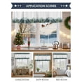 thumbnail image 6 of Christmas Tree Valances for Windows, 54 x 18in, Watercolor Green Tree Winter Snowflake Rod Pocket Kitchen Valance Curtain Light Filtering Window Treatments for Living Room Bedroom, 1 Panel, 6 of 7