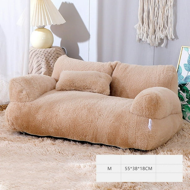 Pet Sofa Cat Sofa Couch Removable Cover Washable Portable Nonslip Bottom Dog Beds Mini Dog Couch Sofa for Cats and Small Dogs Coffee