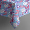 thumbnail image 5 of Blue Butterfly Flower Pattern Square Tablecloth,Waterproof Square Table Cover,Wipeable Spillproof Washable Table Cover for Home Kitchen Party Decor 42"X42"(107x107cm), 5 of 6