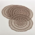 thumbnail image 1 of SARO 8005.T15R Set de 4 Sets de Table Ronds 15 Po. Design Crochet - Taupe, 1 of 1