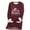 Wine, variant on Fleece Sweatshirt for Women Merry Christmas Winter Warm Sherpa Lined Tunic Thermal Crew Neck Long Sleeve Pullover