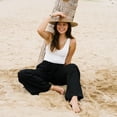thumbnail image 6 of Black Wide Leg Drawstring Pants, 6 of 7