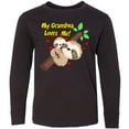 thumbnail image 3 of Inktastic My Grandma Loves Me Sloth Long Sleeve Youth T-Shirt, 3 of 5