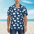 thumbnail image 4 of Lsque Cute Goose On Blue Sky pattern Hawaiian Shirt for Men, Unisex Summer Beach Casual Short Sleeve Button Down Shirts-Large, 4 of 9