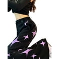 thumbnail image 5 of Seyurigaoka Star Print Pants for Women High Waist Trousers with Pockets 2000s Straight Pants Grunge Hip-pop Sweatpants Streetwear, 5 of 9
