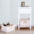 thumbnail image 4 of Costway Wood 3 Layer Night Stand End Table Organizer W/ 2 Basket & Drawer, 4 of 8