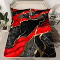 thumbnail image 2 of Homewish Chic Abstarct Ombre Bed Sheets, Black Red Fashion Marble King Sheets, Teens Kids Adult Men Women Sheet Set, Super Cozy Room Decor, 4-Piece, 2 of 7