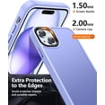 thumbnail image 3 of for iPhone 15 Plus Case,  [15FT Military Grade Protection] Anti-Fingerprints Anti-Scratch Translucent Matte Backfor (Light Purple)…, 3 of 12