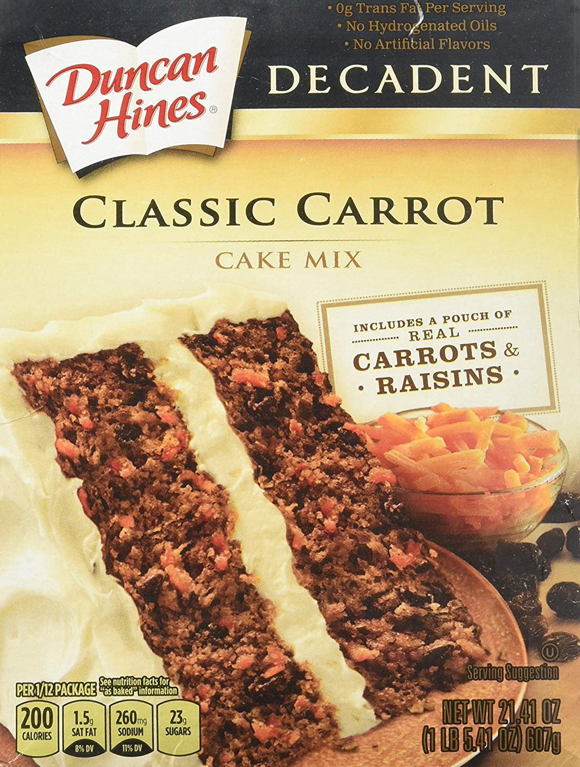 Decadent Classic Carrot Cake (2), Easy To Make Mix By Duncan Hines