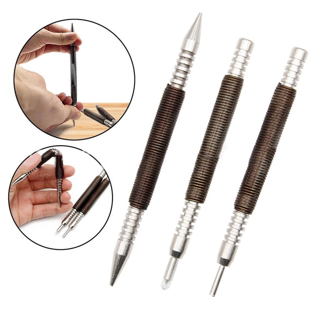 3 Pcs Ressort Centre d'Outil Poinçonner Ressort de Marquage Chargé Boiseries 1/8 3/32 Pouces