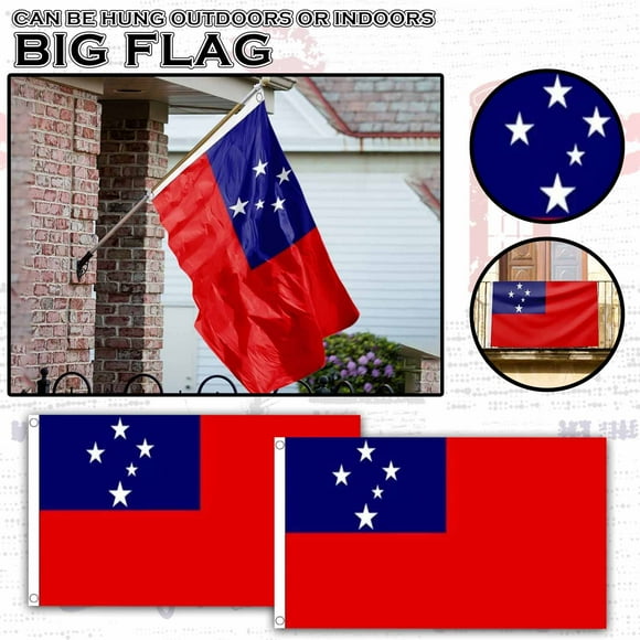 jiacuix Samoa Flag Large 150*90cm Western Samoa Flag Oceania Flag Rugby