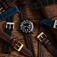 thumbnail image 7 of ANBEER 20mm Italian Alligator Grain Embossed Pattern Leather Watch Strap,Quick Release Calfskin Replacement Watch Band for Men Women,Dark Brown with Silver Buckle, 7 of 7