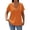 Orange, variant on Womens Short Sleeve Zipper Shirts Summer Collared T Shirts Top Casual Loose Fit Blouses Going Out Tops Navy XXL