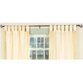 thumbnail image 4 of Tab Top Sheer Sari Curtains 43"W x 84"L matching tiebacks- Handcrafted Cream Indian Drapes Unlined for light & airy ambience Perfect for Living/Bedroom/Dining Room Sold in Pairs, 4 of 6