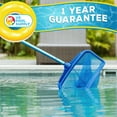 thumbnail image 6 of U.S. Pool Supply Professional 8-Foot Blue Anodized Aluminum Telescopic Swimming Pool Pole, Adjustable 2 Piece Expandable Step-Up - Attach Connect Skimmer Nets, Rakes, Brushes, Vacuum Heads with Hoses, 6 of 6