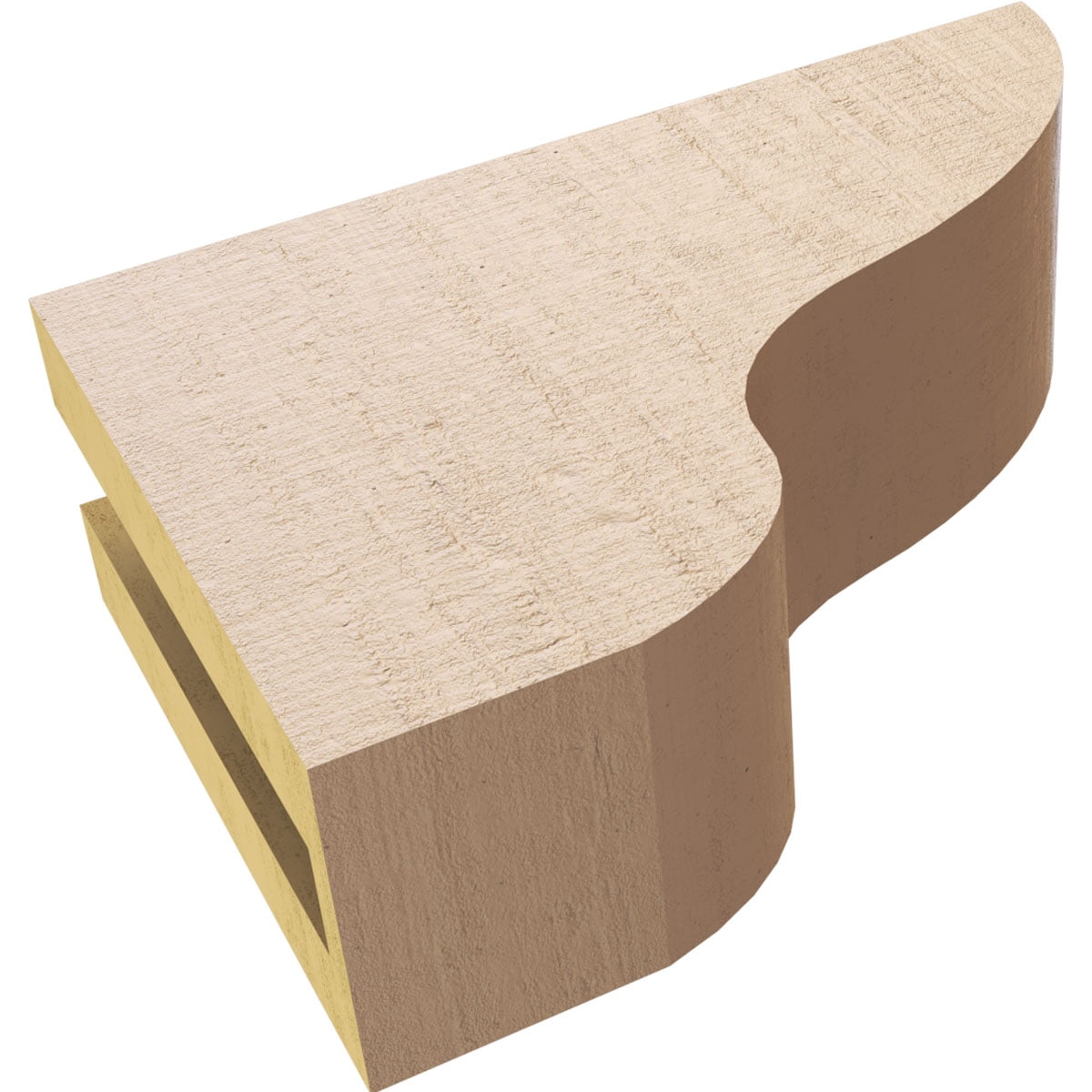 3"W x 9"D x 6"H Classic Greensboro Rough Cedar Woodgrain TimberThane Corbel, Primed Tan