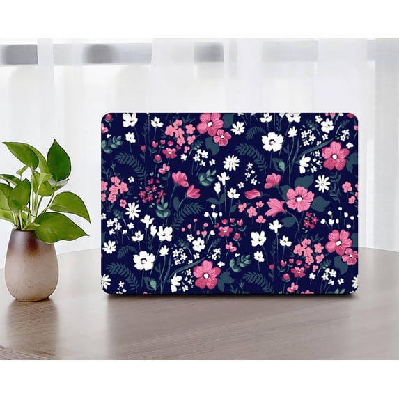 KSK KAISHEK Hard Case Compatible with Newest MacBook Air 13 inch 2022/2021/2020/2019/2018 A1932 A2179 A2337 m1 + Black Keyboard Cover, Flowers 271