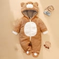 thumbnail image 2 of Animal for Soft Warm Bear Hooded Long Sleeve Jumpsuit Cartoon Outfit, 2 of 6