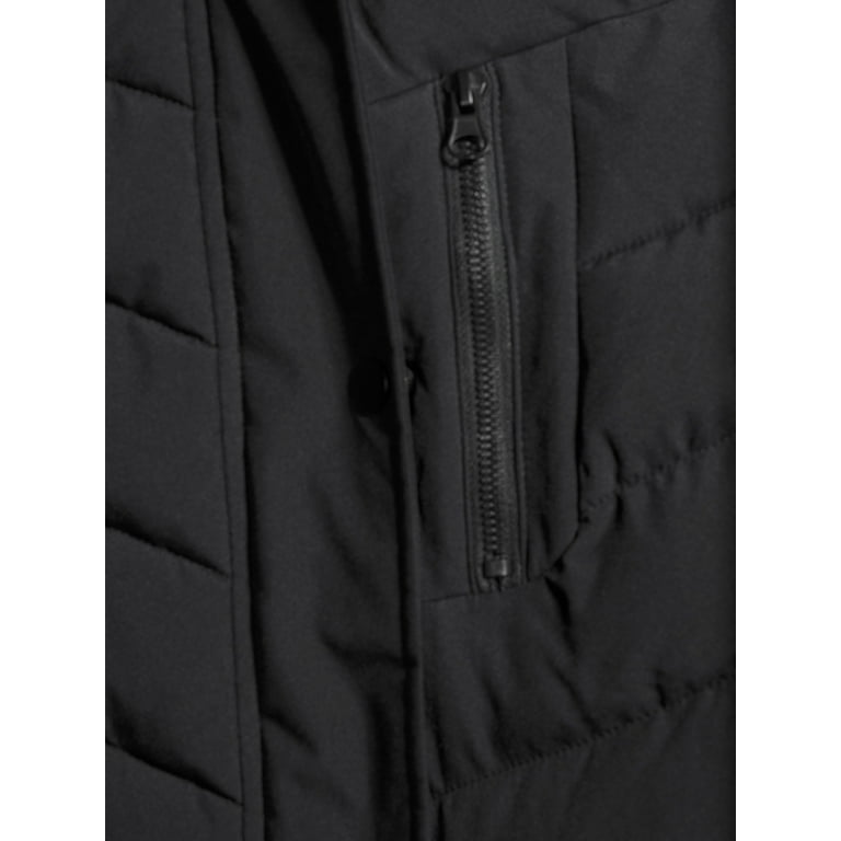Swiss Tech Women s Bibbed Solarball Puffer Coat with Faux Fur
