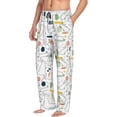 thumbnail image 2 of Uemuo Easter Rabbit Pattern Men's Wide Leg Palazzo Lounge Pants with Pockets Light Weight Loose Comfy Casual Pajama Pants-X-Large, 2 of 9
