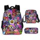 thumbnail image 1 of Mochila de anime de 3 piezas, mochila escolar ligera e impermeable para estudiantes, mochila de viaje, 1 of 5