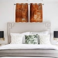 thumbnail image 4 of Burnt Orange Kitchen Curtains Short 54 Inch Length, Retro Oil Painting Modern Abstract Art Aesthetics Grommet Bedroom Living Room Curtains, Light Filtering Cafe Curtain Drapes 2 Panels Set 84''x54'', 4 of 9