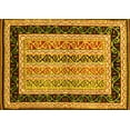 thumbnail image 1 of Ahgly Company Machine Washable Indoor Rectangle Abstract Yellow Contemporary Area Rugs, 7' x 10', 1 of 4