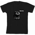 thumbnail image 3 of Black Chibi Cat Youth Black Crew Neck Short Sleeve Tee-Medium, 3 of 4