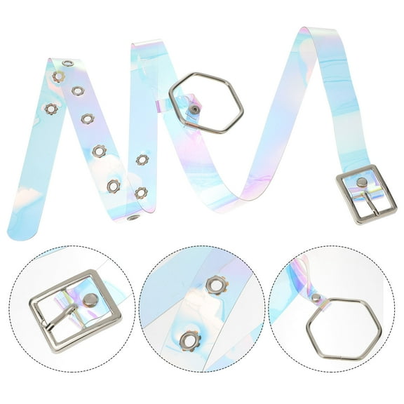 KALLORY Clear Dress Belt for Women with Quick-Release Buckle, Adjustable Transparent Waist Belt, 1 Pack