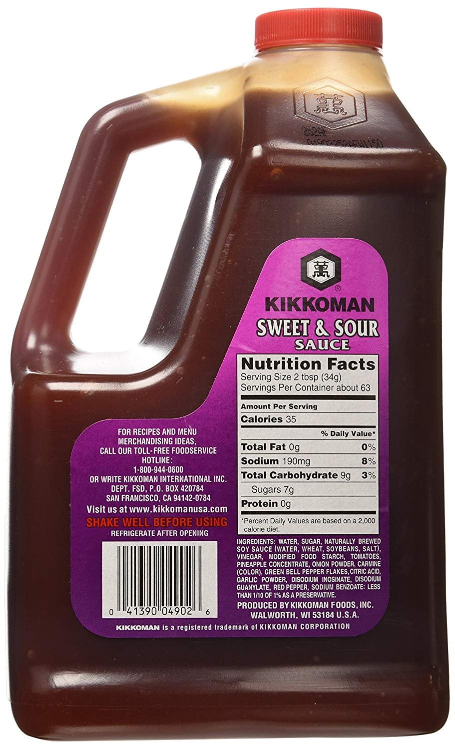 4Lb 11oz Kikkoman Sweet & Sour Sauce, Great for Gasting or Simmering
