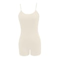 thumbnail image 6 of LPKRT Women's Maternity Ribbed Romper - Sleeveless Spaghetti Strap Pregnancy Bodysuit with Shorts, 6 of 6