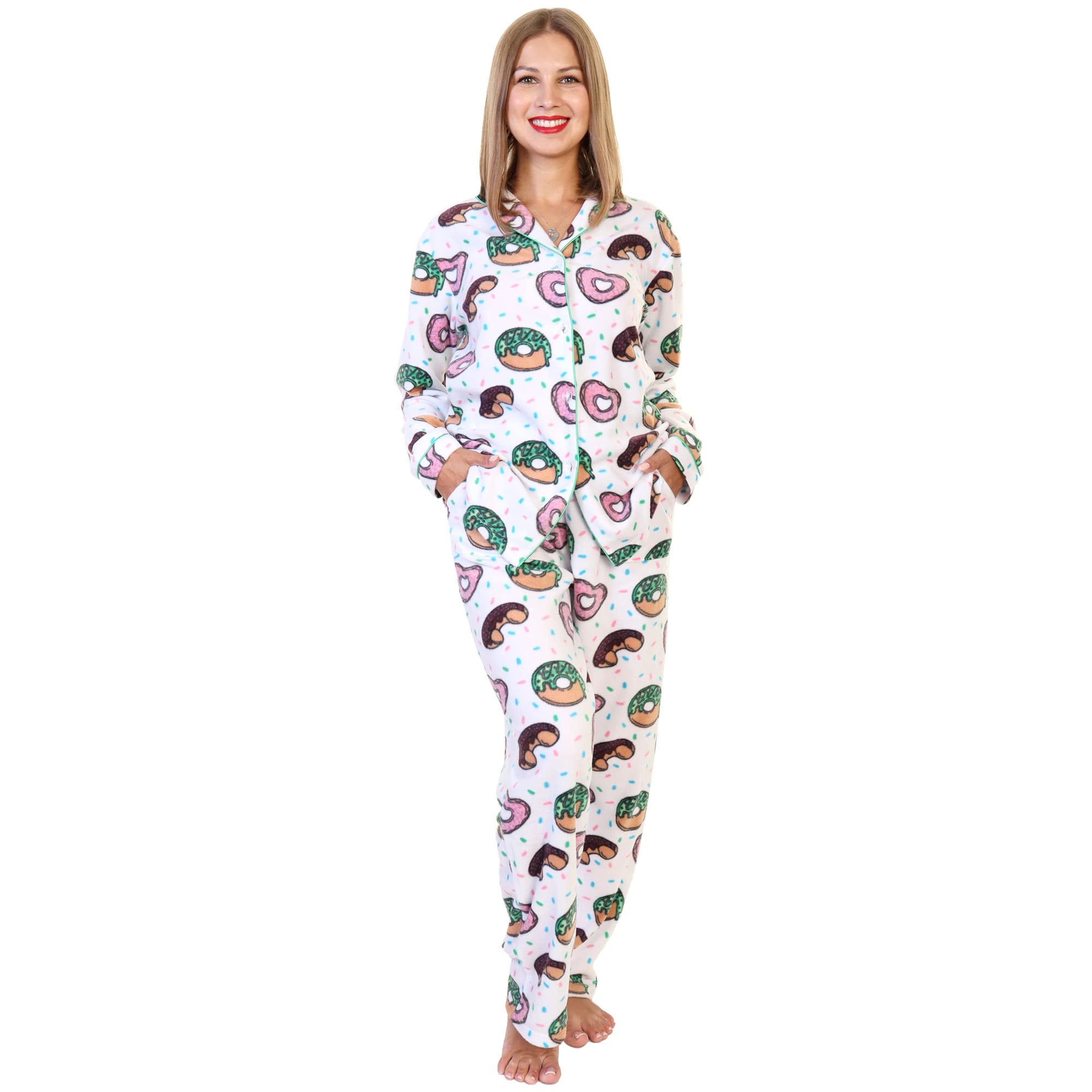 Angelina women's cozy fleece pajama set sale