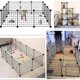 thumbnail image 2 of Parque de juegos plegable para mascotas, cerca de hierro, caseta para cachorros, casa para ejercicios, entrenamiento, espacio para cachorros, gatitos, perros, suministros para conejos, conejillos de, 2 of 5