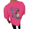 thumbnail image 3 of Summer Hop T Shirts for Men Crewneck Short Sleeve Y2K Graphic Tee Relaxed Fit Streetwear Tops Hot Pink L, 3 of 8