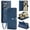 Dark Blue, variant on TECH CIRCLE Flip Folio Wallet Case for Galaxy A05, with Wrist Strap and Crossbody Strap, PU Leather Protective Case with 5 Credit Card Holder, 2 Pocket, Stand, Magnetic Snap Closure, Red